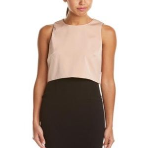 Nicole Miller pink crop top size large